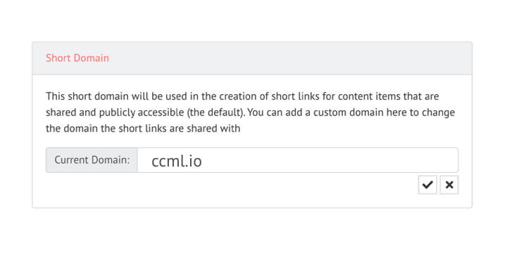 Short Domain Configuration